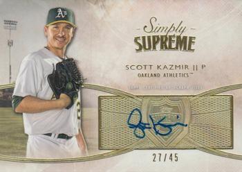 2014 Topps Supreme - Simply Supreme Autographs Green #SSU-SK Scott Kazmir Front