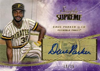 2014 Topps Supreme - Simply Supreme Autographs Purple #SSU-DPA Dave Parker Front