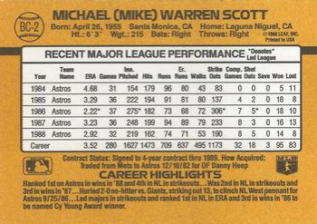 1989 Donruss - Bonus MVP's #BC-2 Mike Scott Back