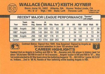 1989 Donruss - Bonus MVP's #BC-21 Wally Joyner Back