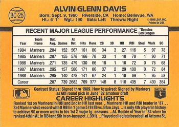 1989 Donruss - Bonus MVP's #BC-25 Alvin Davis Back