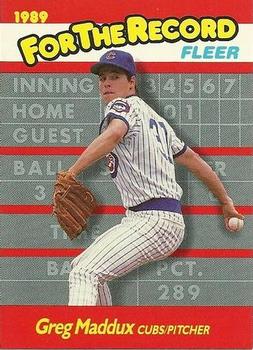 1989 Fleer - For the Record #5 Greg Maddux Front