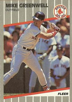 1989 Fleer - Cello / Wax Box Bottom Singles #C-11 Mike Greenwell Front