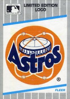 1989 Fleer - Cello / Wax Box Bottom Singles #C-24 Houston Astros Logo Front
