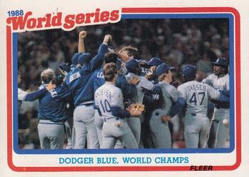 1989 Fleer - World Series #12 Dodger Blue, World Champs Front