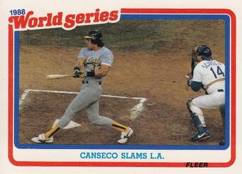 1989 Fleer - World Series #3 Canseco Slams L.A. Front