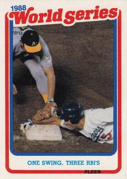 1989 Fleer - World Series #7 One Swing, Three RBI's Front
