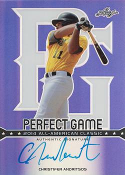 2014 Leaf Metal Draft - Perfect Game Prismatic Purple #PGM-CA1 Christifer Andritsos Front