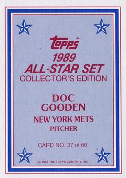 1989 Topps - 1989 All-Star Set Collector's Edition (Glossy Send-Ins) #37 Doc Gooden Back