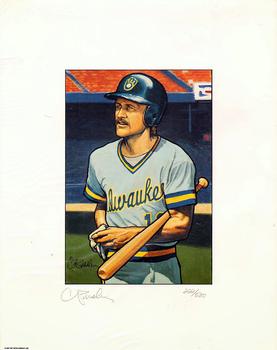 1990 Bowman - Lithographs 11x14 #NNO Robin Yount Front
