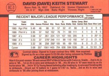 1990 Donruss - Bonus MVP's #BC-3 Dave Stewart Back