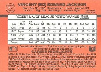 1990 Donruss - Bonus MVP's #BC-1 Bo Jackson Back