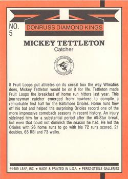 1990 Donruss - Super Diamond Kings #5 Mickey Tettleton Back