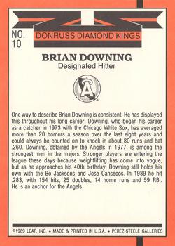 1990 Donruss - Super Diamond Kings #10 Brian Downing Back