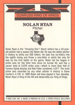 1990 Donruss - Super Diamond Kings #NNO Nolan Ryan Back