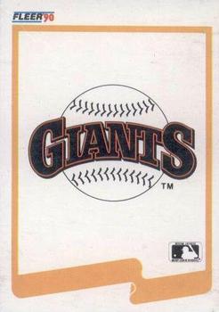 1990 Fleer - Cello / Wax Box Bottom Singles #C-1 San Francisco Giants Logo Front