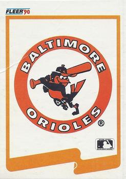 1990 Fleer - Cello / Wax Box Bottom Singles #C-24 Baltimore Orioles Logo Front