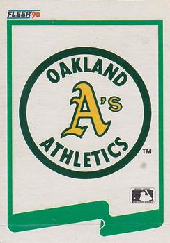 1990 Fleer - Cello / Wax Box Bottom Singles #C-9 Oakland Athletics Logo Front
