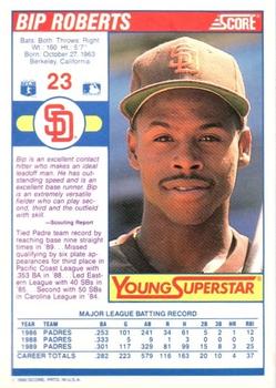 1990 Score - Young Superstars I #23 Bip Roberts Back