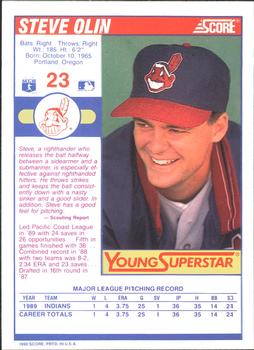 1990 Score - Young Superstars II #23 Steve Olin Back