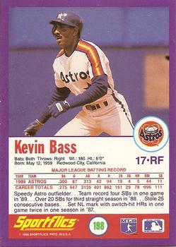 1990 Sportflics #198 Kevin Bass Back