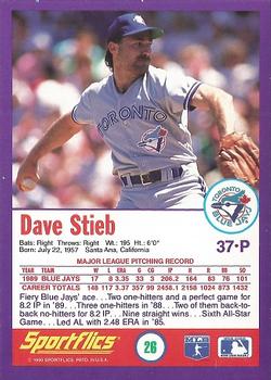 1990 Sportflics #26 Dave Stieb Back