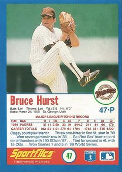 1990 Sportflics #47 Bruce Hurst Back