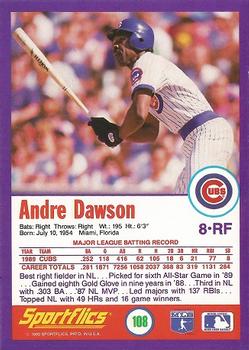 1990 Sportflics #108 Andre Dawson Back