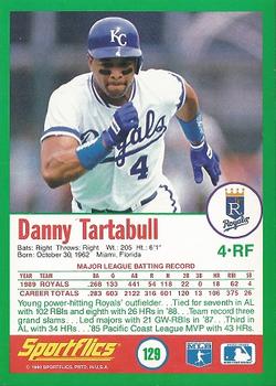 1990 Sportflics #129 Danny Tartabull Back