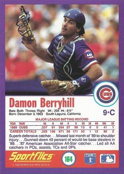 1990 Sportflics #164 Damon Berryhill Back