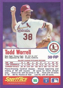 1990 Sportflics #165 Todd Worrell Back