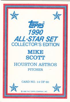 1990 Topps - 1990 All-Star Set Collector's Edition (Glossy Send-Ins) #14 Mike Scott Back
