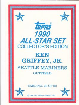 1990 Topps - 1990 All-Star Set Collector's Edition (Glossy Send-Ins) #20 Ken Griffey Jr. Back