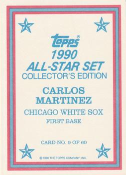 1990 Topps - 1990 All-Star Set Collector's Edition (Glossy Send-Ins) #9 Carlos Martinez Back