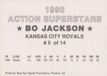 1990 Blue Sox Action Superstars (unlicensed) #5 Bo Jackson Back