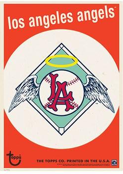 2014 Topps Throwback Team Logo Collection Baseball Wall Art #1 Los Angeles Angels Front