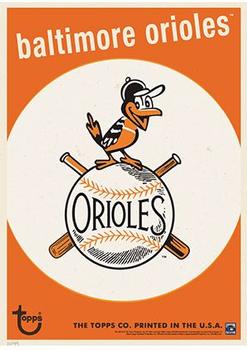 2014 Topps Throwback Team Logo Collection Baseball Wall Art #2 Baltimore Orioles Front