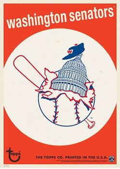 2014 Topps Throwback Team Logo Collection Baseball Wall Art #20 Washington Senators Front