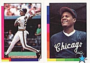 1990 Topps Stickers #9 / 325 Barry Bonds / Carlos Martinez Front
