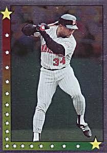 1990 Topps Stickers #157 Kirby Puckett Front