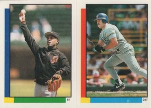 1990 Topps Stickers #81 / 247 Ernie Riles / Pete Incaviglia Front