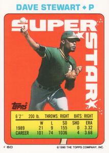 1990 Topps Stickers #163 Terry Steinbach Back