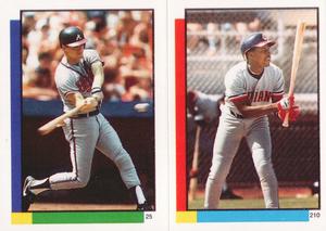 1990 Topps Stickers #25 / 210 Dale Murphy / Jerry Browne Front