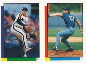 1990 Topps Stickers #21 / 272 Jim Deshaies / Mark Gubicza Front