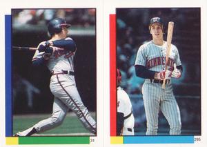 1990 Topps Stickers #31 / 295 Darrell Evans / Greg Gagne Front