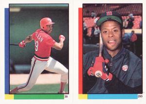 1990 Topps Stickers #39 / 293 Vince Coleman / Al Newman Front