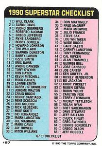 1990 Topps Stickers #7 / 320 Rickey Henderson / Greg Briley Back