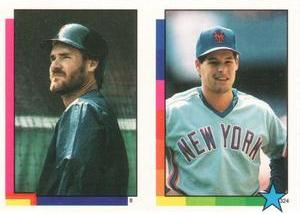 1990 Topps Stickers #8 / 324 Wade Boggs / Gregg Jefferies Front
