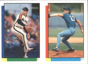 1990 Topps Stickers #21 / 272 Jim Deshaies / Mark Gubicza Front