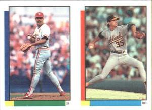 1990 Topps Stickers #38 / 180 Jose DeLeon / Bob Welch Front